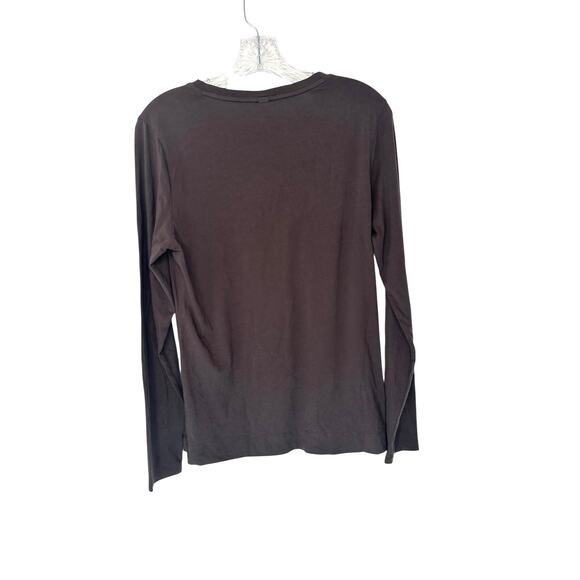 Athleta Outbound Top Black Basic Long Sleeve Classic Crewneck Shirt Medium - Picture 7 of 10